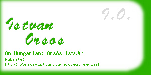 istvan orsos business card