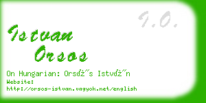 istvan orsos business card